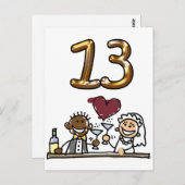 Benutzerdefinierte Tischnummer 13 Postkarten (Vorne/Hinten)