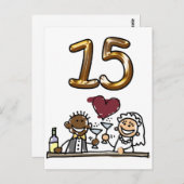 Benutzerdefinierte Tischnummer 15 Postkarten (Vorne/Hinten)