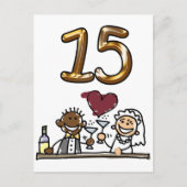 Benutzerdefinierte Tischnummer 15 Postkarten (Vorderseite)