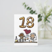 Benutzerdefinierte Tischnummer 18 Postkarten (Stehend Vorderseite)