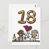 Benutzerdefinierte Tischnummer 18 Postkarten (Vorne/Hinten)