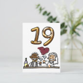 Benutzerdefinierte Tischnummer 19 Postkarten (Stehend Vorderseite)