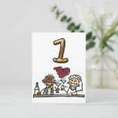 Benutzerdefinierte Tischnummer 1 Postkarten (Stehend Vorderseite)