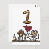 Benutzerdefinierte Tischnummer 1 Postkarten (Vorne/Hinten)