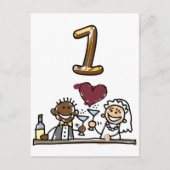 Benutzerdefinierte Tischnummer 1 Postkarten (Vorderseite)