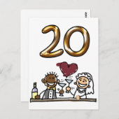 Benutzerdefinierte Tischnummer 20 Postkarten (Vorne/Hinten)