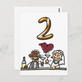 Benutzerdefinierte Tischnummer 2 Postkarten (Vorne/Hinten)
