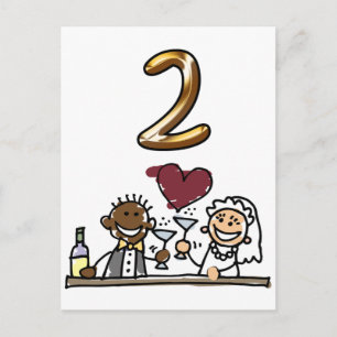 Benutzerdefinierte Tischnummer 2 Postkarten