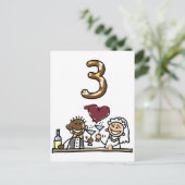 Benutzerdefinierte Tischnummer 3 Postkarten (Stehend Vorderseite)
