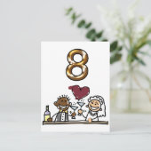 Benutzerdefinierte Tischnummer 8 Postkarten (Stehend Vorderseite)