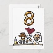 Benutzerdefinierte Tischnummer 8 Postkarten (Vorne/Hinten)