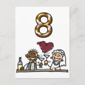 Benutzerdefinierte Tischnummer 8 Postkarten (Vorderseite)