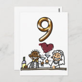Benutzerdefinierte Tischnummer 9 Postkarten (Vorne/Hinten)