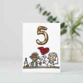 Benutzerdefinierte Tischnummer Postkarten (Stehend Vorderseite)