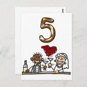 Benutzerdefinierte Tischnummer Postkarten (Vorne/Hinten)