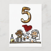 Benutzerdefinierte Tischnummer Postkarten (Vorderseite)