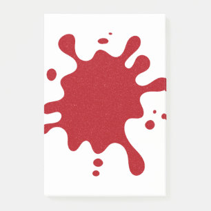 Benutzerdefinierte Tomatenrote Paint Splash Post-I Post-it Klebezettel