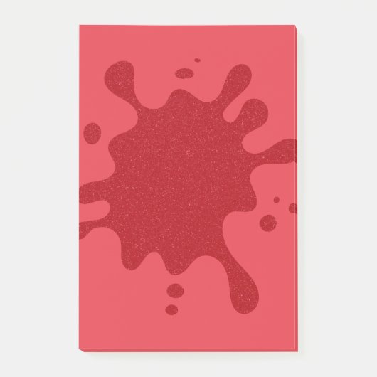 Benutzerdefinierte Tomatenrote Splash Post-it® Not Post-it Klebezettel (Vorderseite)