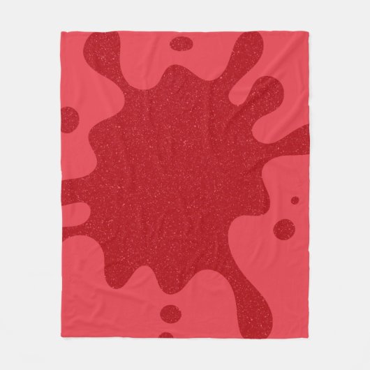 Benutzerdefinierte Tomatenrote Sprenkel-Fleece-Dec Fleecedecke (Vorderseite)