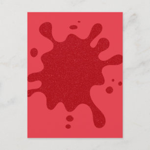 Benutzerdefinierte Tomatenrote Tinte-Splash-Ankünd Ankündigungspostkarte
