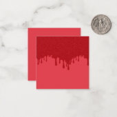 Benutzerdefinierte Tomato Red Tropfen Mini-Karte Mitteilungskarte (Vorderseite/Rückseite Beispiel)