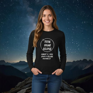 Benutzerdefinierte totale Sonnenfinsternis 2026 Sp T-Shirt