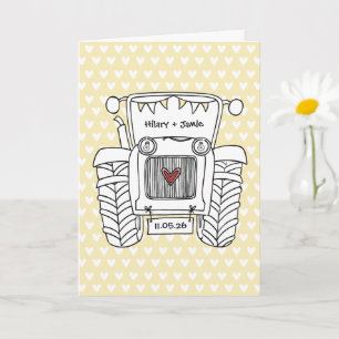 Benutzerdefinierte Traktor Land Scheune Rustikale  Karte