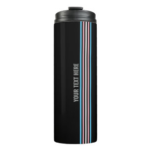 Benutzerdefinierte Transgender-Flagge Farbige Stre Thermosbecher