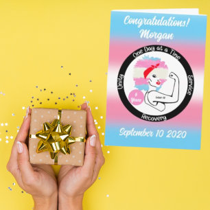 Benutzerdefinierte Transgender Sobriety Card - Tra Karte