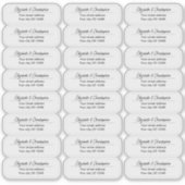 Benutzerdefinierte transparente Rücksendeadresse-L Aufkleber (Vorderseite)