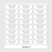 Benutzerdefinierte transparente Rücksendeadresse-L Aufkleber (Blatt)