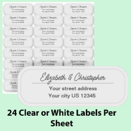 Benutzerdefinierte transparente Rücksendeadresse-L Aufkleber