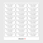 Benutzerdefinierte transparente Rücksendeadresse-L Aufkleber (Blatt)