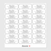 Benutzerdefinierte transparente Rücksendeadresse-L Aufkleber (Blatt)