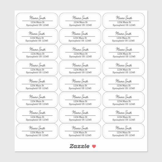 Benutzerdefinierte transparente Rücksendeadresse-L Aufkleber (Blatt)