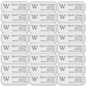 Benutzerdefinierte Transparenz der Monogramm-Rücks Aufkleber (Vorderseite)