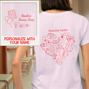 Benutzerdefinierte Trauma-Krankenschwester-Tasche T-Shirt