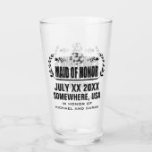 Benutzerdefinierte Trauzeugin Glas (Rückseite)