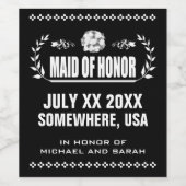 Benutzerdefinierte Trauzeugin Weinetikett (Einzelnes Label)