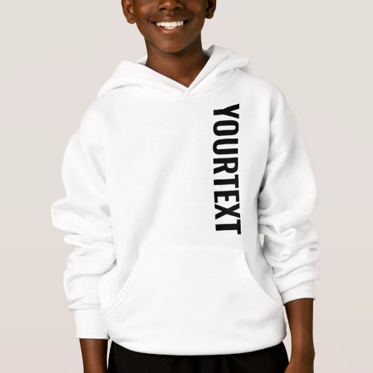 Benutzerdefinierte, trendy Big Schriftart Textvorl Hoodie (Vorderseite)