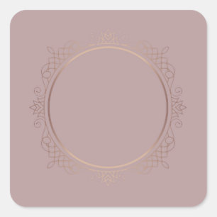 Benutzerdefinierte trendy Elegante Rose Gold Blank Quadratischer Aufkleber