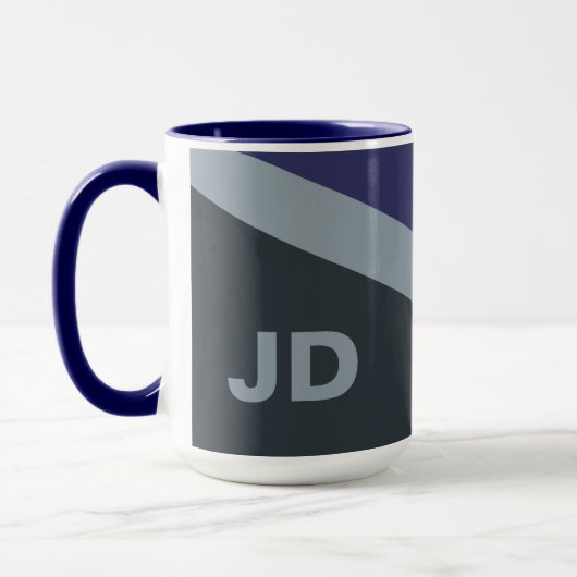 Benutzerdefinierte Tri-Color-Tasse für Monogramm - Tasse (Links)