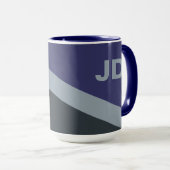 Benutzerdefinierte Tri-Color-Tasse für Monogramm - Tasse (VorderseiteRechts)