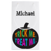 Benutzerdefinierte Trick-Me-Leckerei Multi-Color Kleine Geschenktüte (Rückseite)