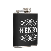 Benutzerdefinierte Trinkflasche mit Retro-Tätowier Flachmann (Rechts)