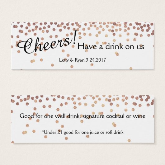 Benutzerdefinierte Trinkkarten (Vorne & Hinten)