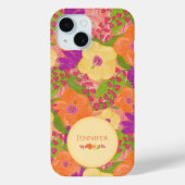 Benutzerdefinierte Tropical Bloom Hülle – Blumiges (Rückseite)