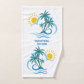 Benutzerdefinierte tropische Textinseln Badhandtuch Set (Handtuch)
