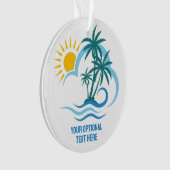 Benutzerdefinierte tropische Textinseln Ornament (Vorderseite)
