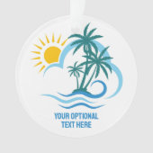 Benutzerdefinierte tropische Textinseln Ornament (Vorderseite)